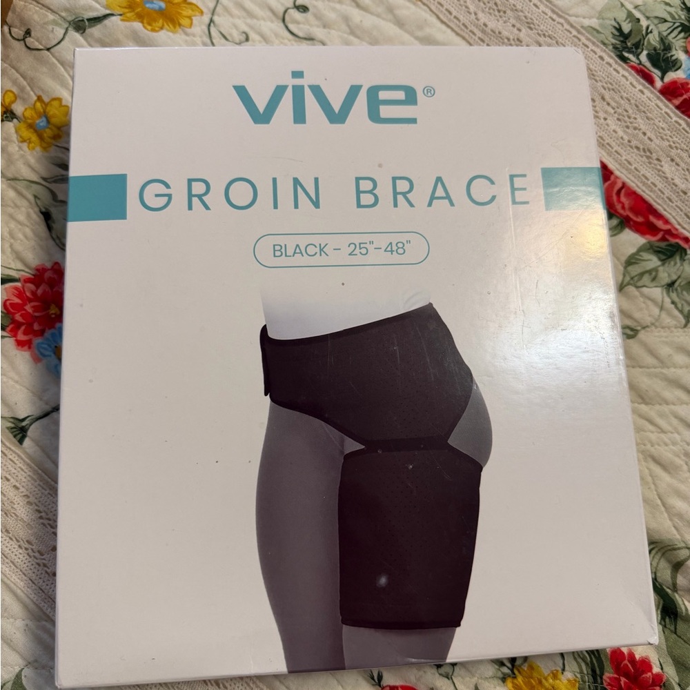 Vive Black Groin Brace  Black 25”-48”